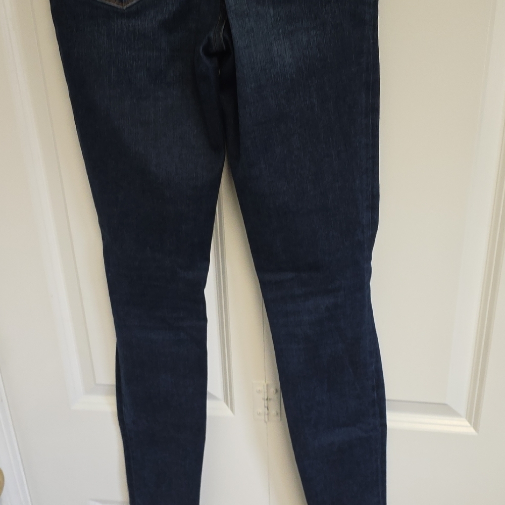 Abercrombie & Fitch Simone High Rise Super Skinny 26/2 Dark Blue Jeans - Picture 11 of 14